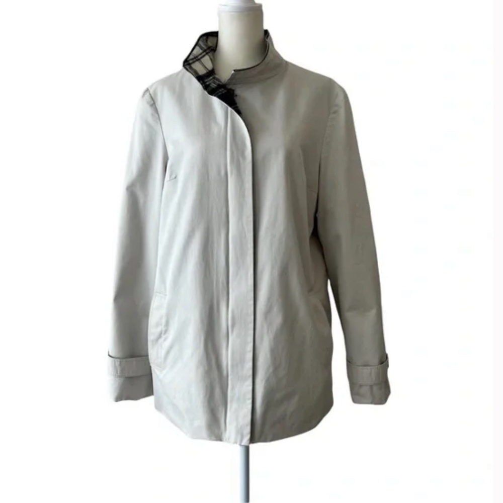 L’AGENCE plaid lined all weather JACKET COAT 6